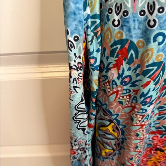 Aranoy Mandala Print Sleeveless Swing Dress Blue Multicolor Plus Size 3XL - Picture 3 of 4